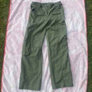 mid rise green cargo pants brandy melville